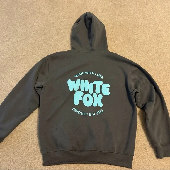 White Fox Boutique Gray Hoodie - Picture 3 of 4